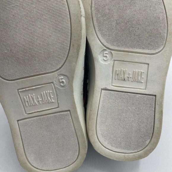 MAX + JAKE toddlers velcr0 sneakers in NAVY & ORANGE sz 5 - VGUC - Picture 6 of 6